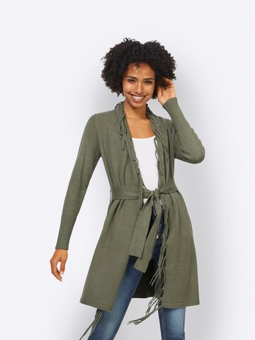 Cardigan heine en vert : devant