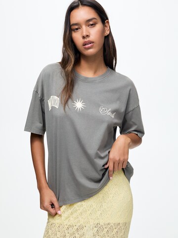 Pull&Bear Majica | siva barva: sprednja stran