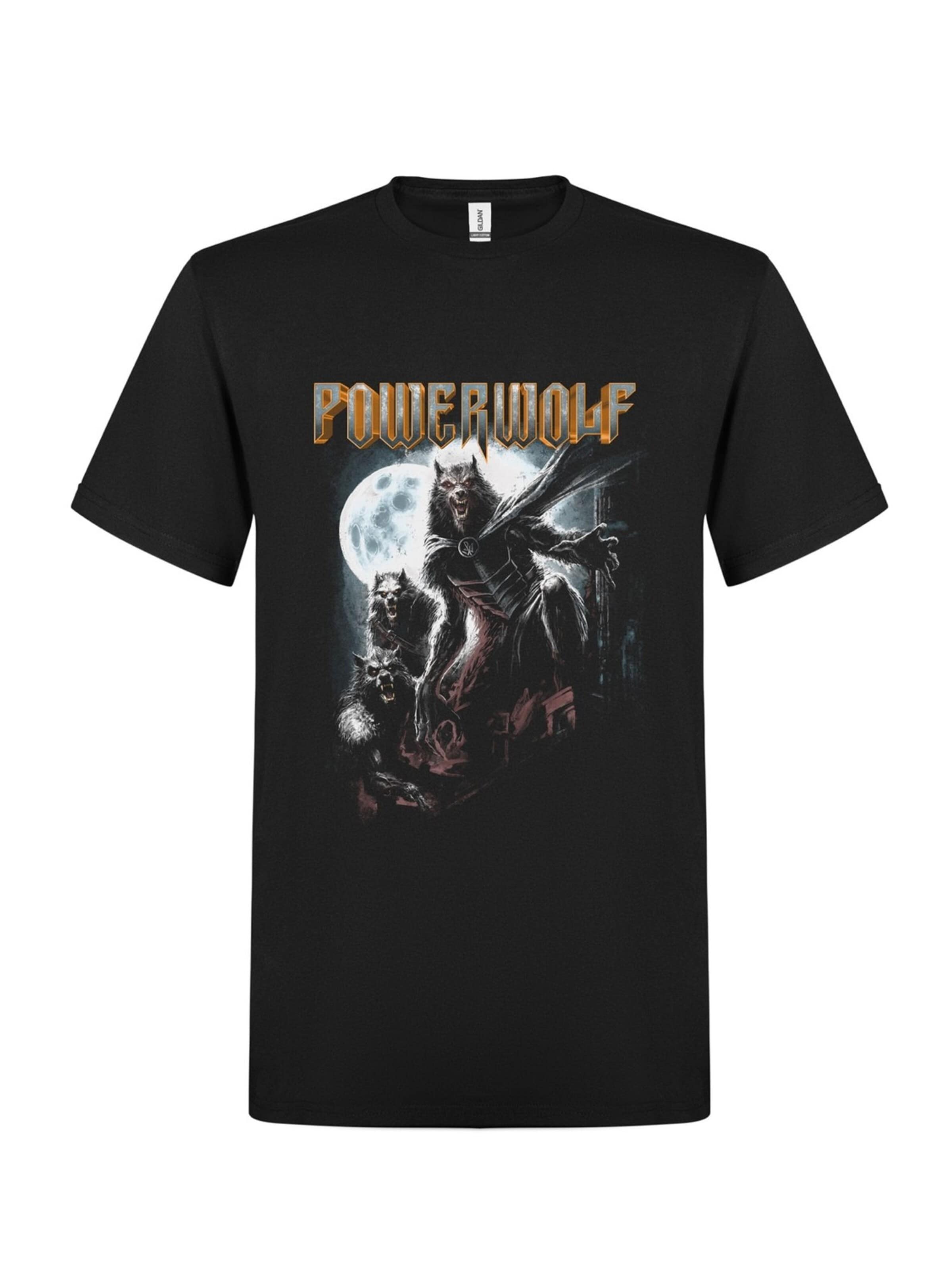 Maglietta 'Powerwolf Army Of The Night' di Rockshirts in nero: frontale