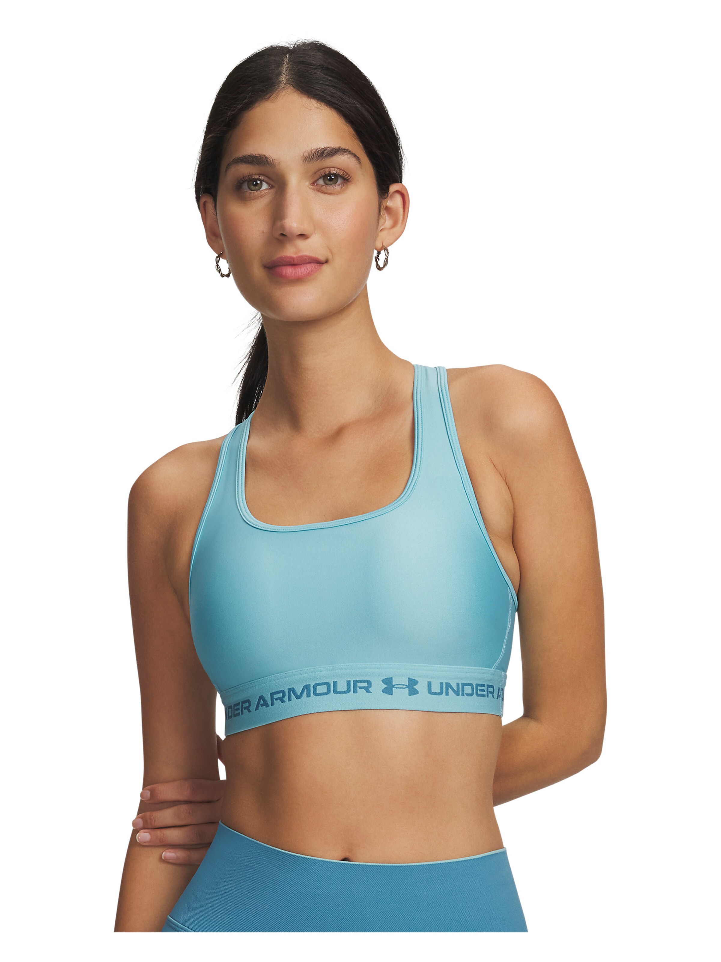 UNDER ARMOUR Bustier Sport bh in Blauw: voorkant