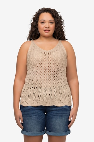 Ulla Popken Top in Beige: voorkant