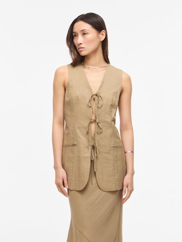 Gilet de costume ROUGE EDIT en marron : devant