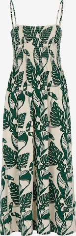 Cellbes of Sweden Jerseykleid mit Smokarbeit in Beige: Vorderseite