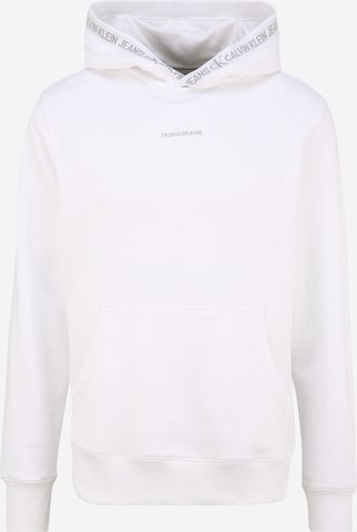 Sweat-shirt Calvin Klein Jeans en blanc : devant