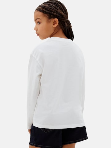 T-Shirt 'CALVIN KLEIN  JEANS kids SMALL CHEST MONOLOGO LS T-SHIRT T-SHIRT' Calvin Klein Kids en blanc