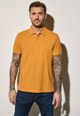 Street One MEN Piquée-Poloshirt in Gelb: Vorderseite