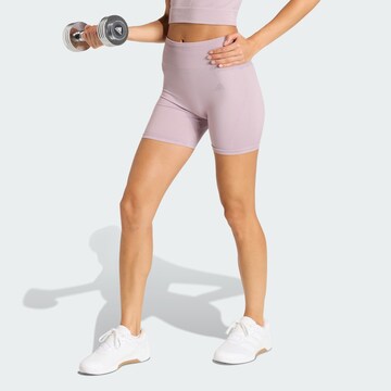 ADIDAS PERFORMANCE Skinny Sports trousers 'Essentials' in Purple