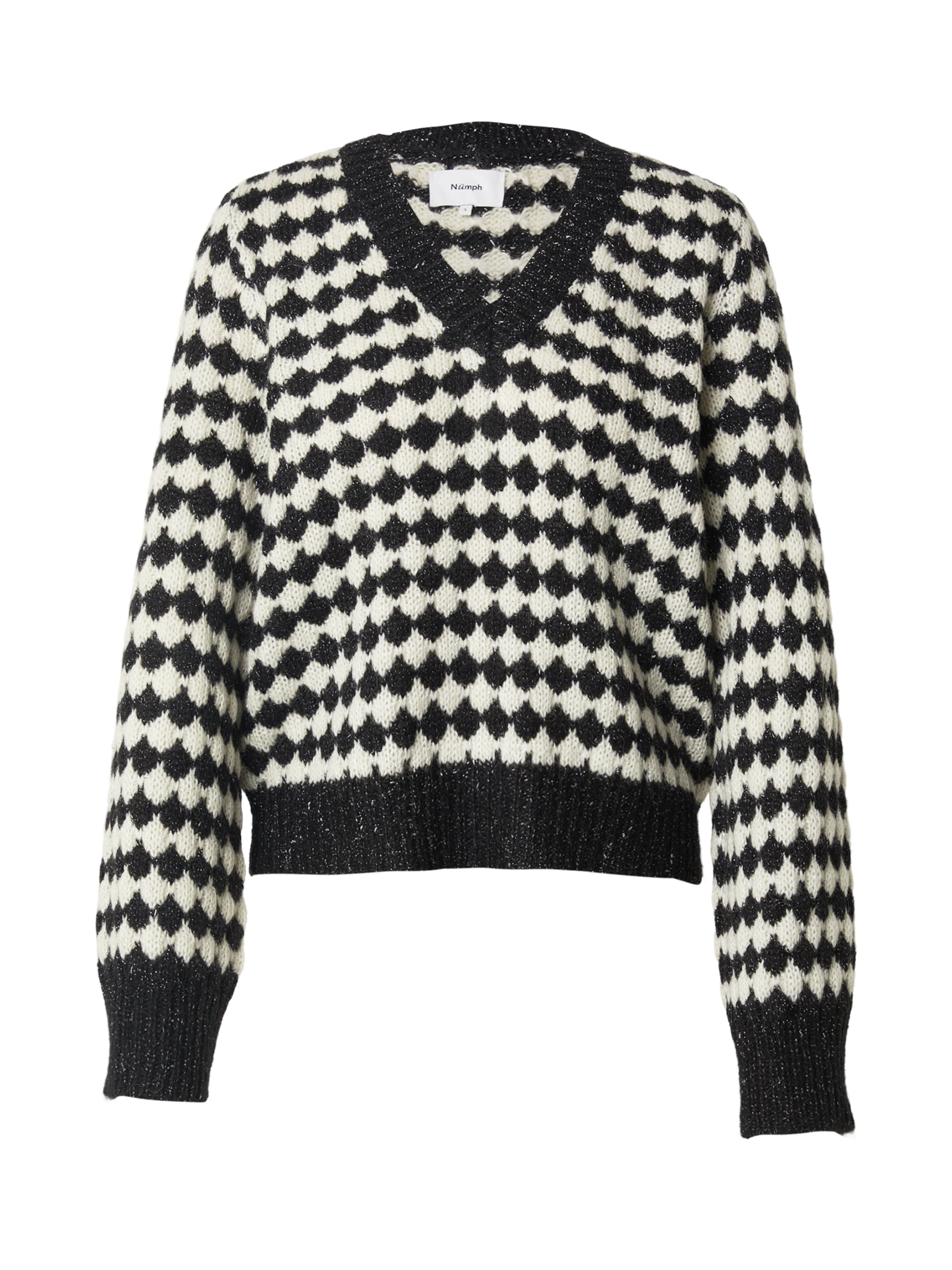 Pulover 'BILA' de la NÜMPH pe negru: față