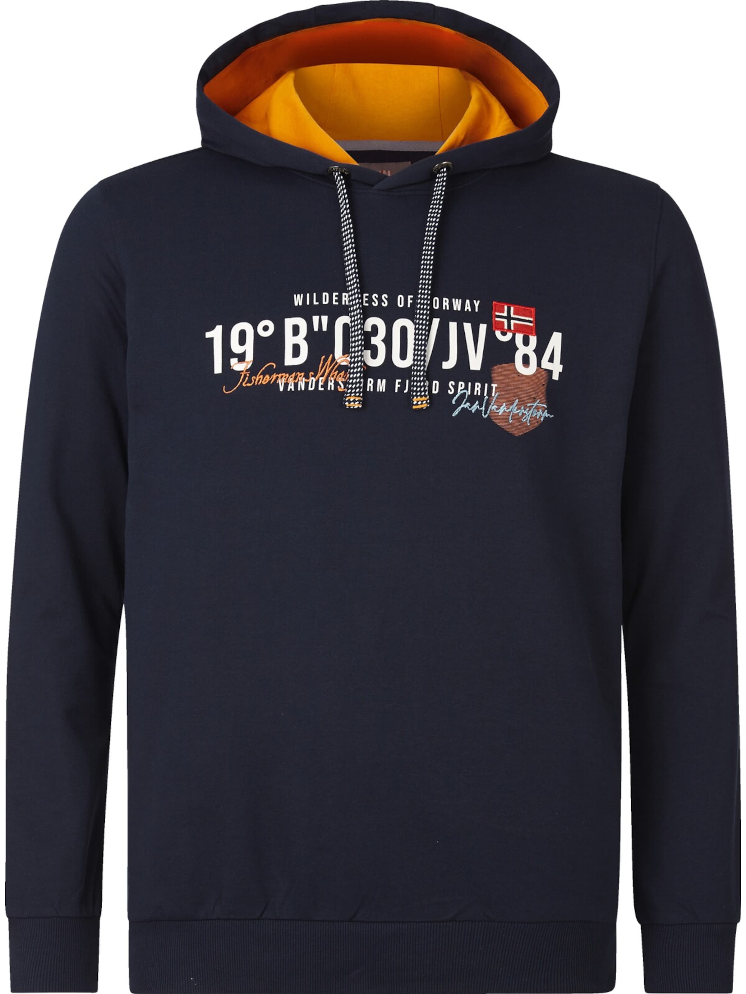 Jan Vanderstorm Sweatshirt ' Jorrit ' in Blau: Vorderseite