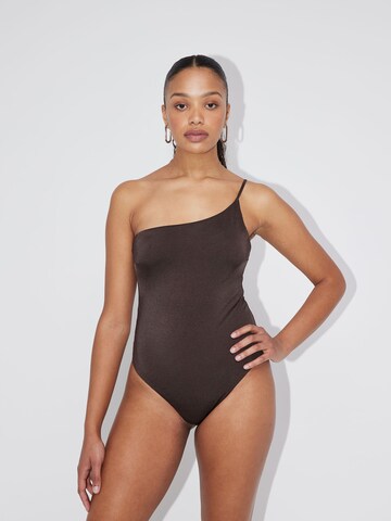 LeGer by Lena Gercke Bralette Swimsuit in Brown: front