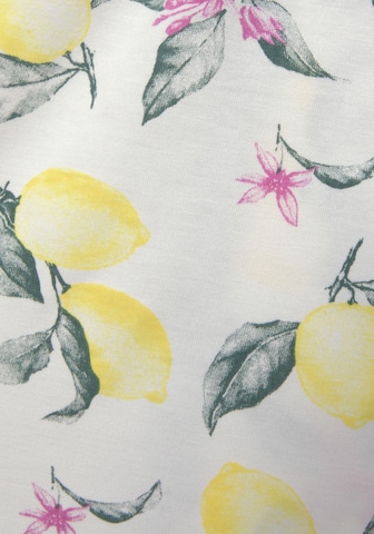 LASCANA Morgenkåbe 'Summer Fruits' i gul