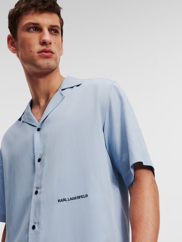 Karl Lagerfeld Comfort fit Button Up Shirt in Blue