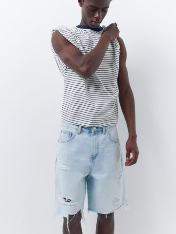 Regular Jeans de la Pull&Bear pe albastru