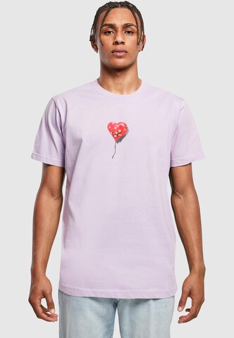 Merchcode Shirt 'Banksy - Love Hurts' in Lila: Vorderseite