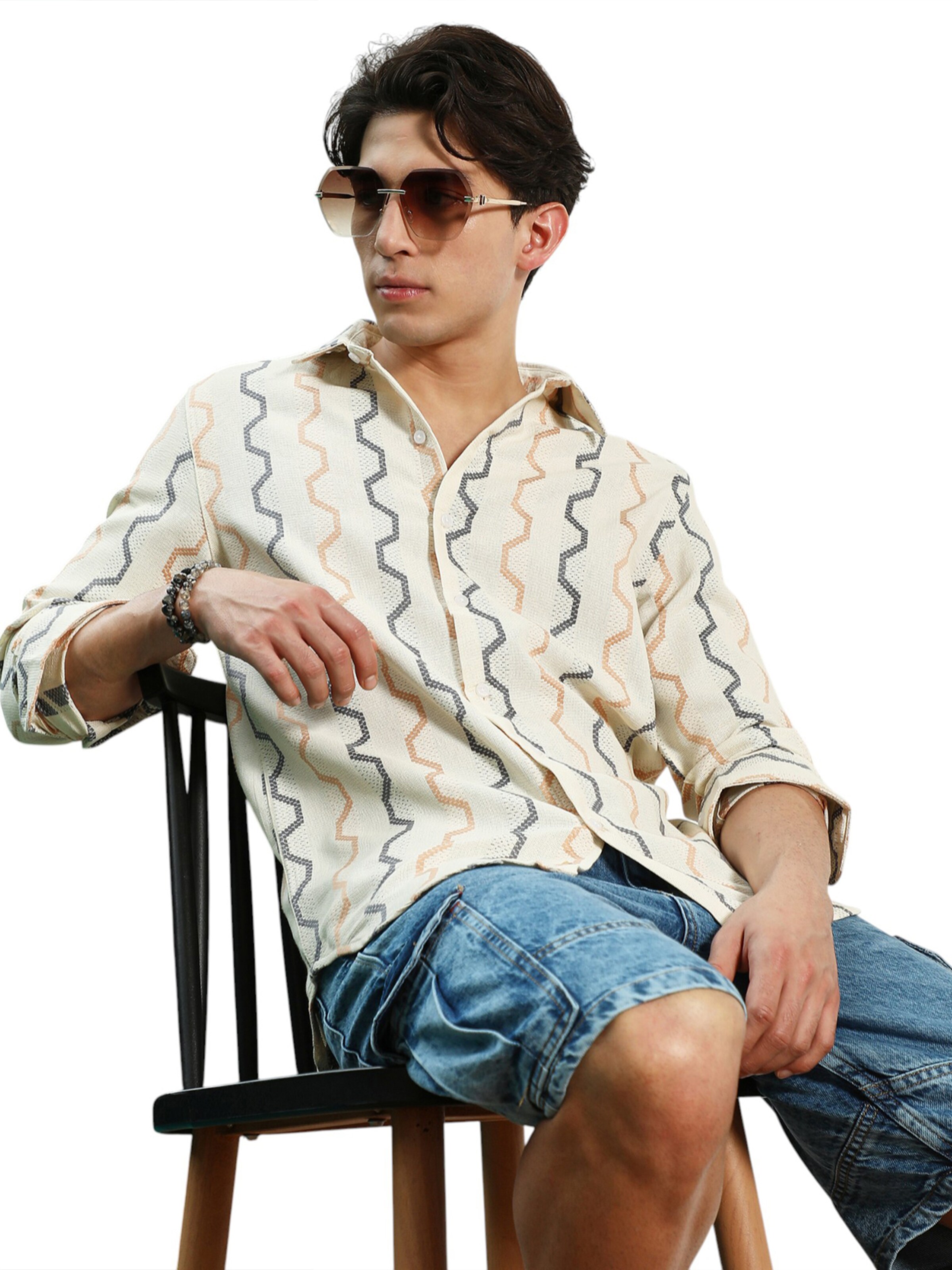 Campus Sutra Regular fit Button Up Shirt 'Jaliyah' in White