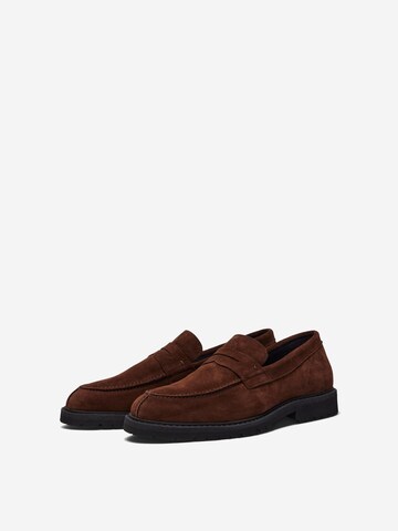 SELECTED HOMME - Sapato Slip-on 'DANIEL' em castanho