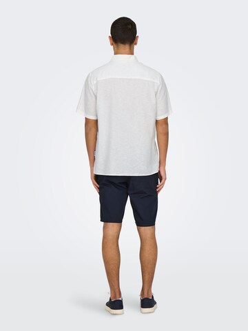 Only & Sons Regular fit Button Up Shirt 'ONSCaiden' in White