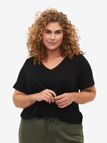 Zizzi - Camisa 'CARLY' em preto: frente