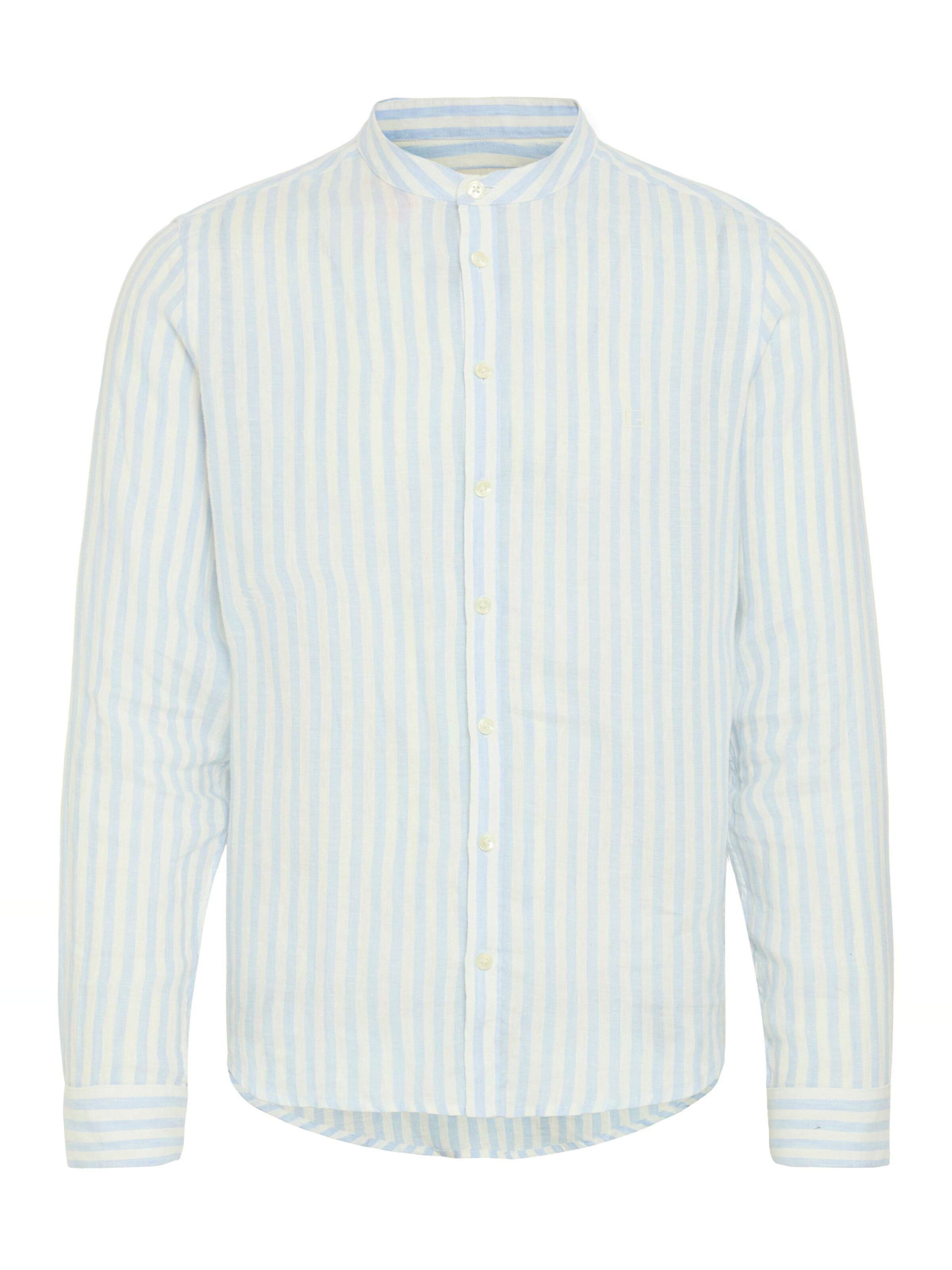Chemise ' CFANTON LS CC linen striped shirt ' Casual Friday en bleu : devant