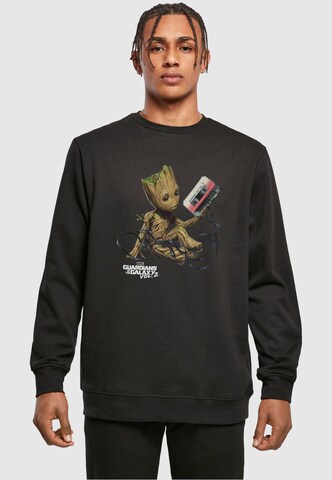 ABSOLUTE CULT Sweatshirt 'Guardians Of The Galaxy Vol2 - Groot Tape' in Black: front