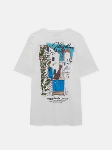 Pull&Bear T-shirt i vit