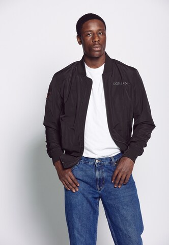 TOP GUN Between-Season Jacket ' TG20193038 ' in Black: front