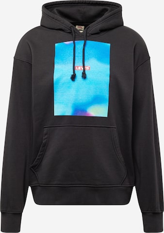 LEVI'S ® Sweatshirt 'Relaxed Graphic Hoodie' in Zwart: voorkant