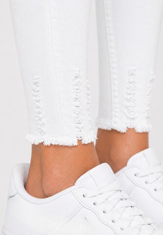Elara Skinny Jeansy w kolorze biały