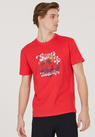 Cruz Shirt 'Beachlife' in Red: front