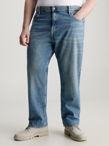 Calvin Klein Jeans Plus Tapered Farkut 'REGULAR TAPER PLUS' värissä sininen: etupuoli