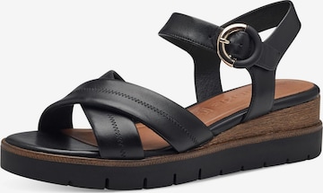 TAMARIS Sandals in Black: front