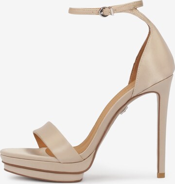 Kazar Strap Sandals in Beige: front