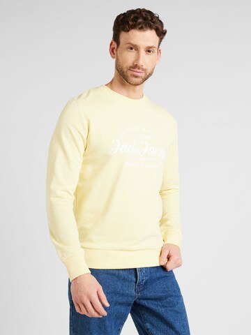 JACK & JONES - Sweatshirt 'FOREST' em amarelo: frente