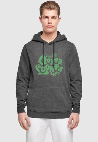 ABSOLUTE CULT Sweatshirt 'Willy Wonka And The Chocolate Factory - Oompa Loompa Land' in Grau: Vorderseite