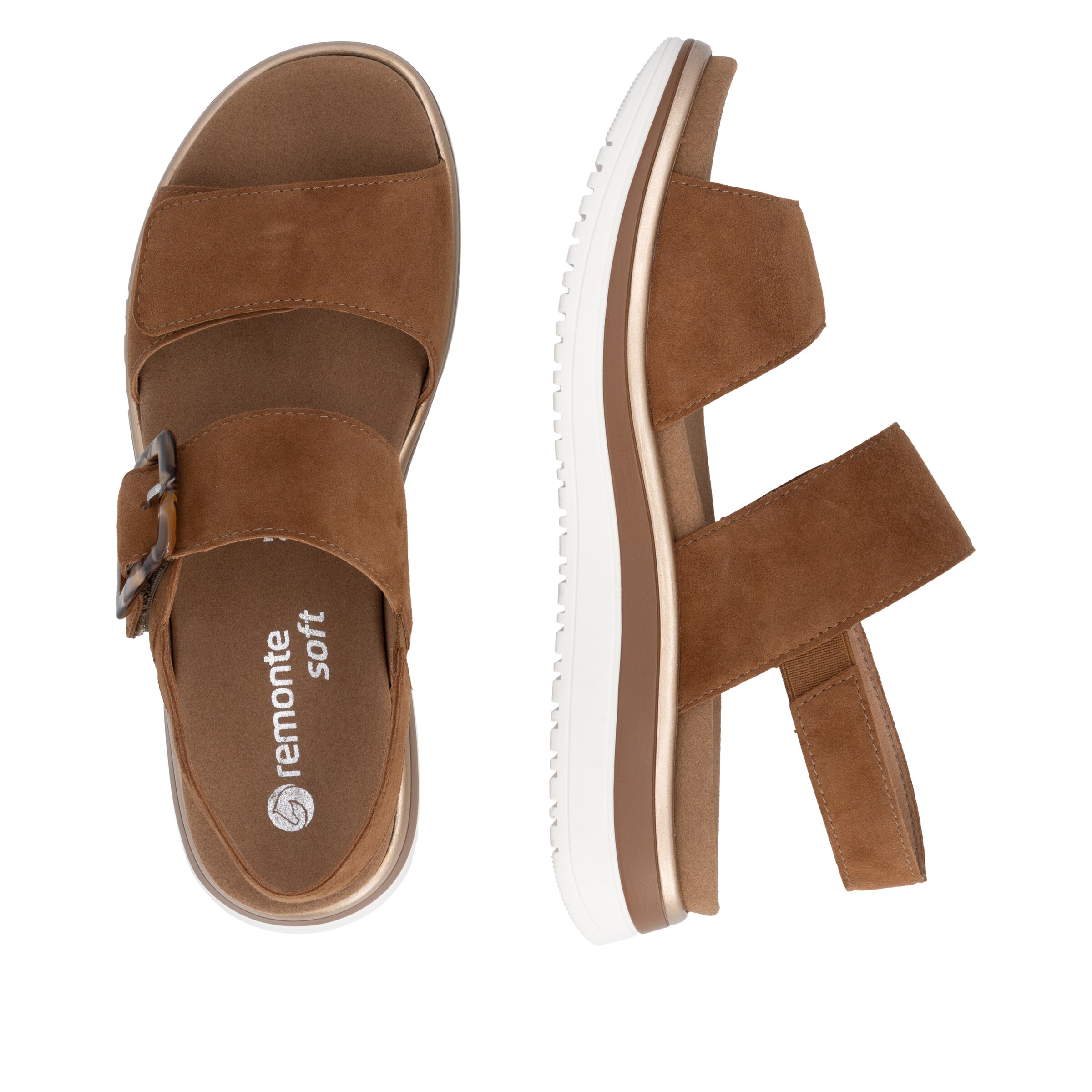 REMONTE Strap Sandals in Brown