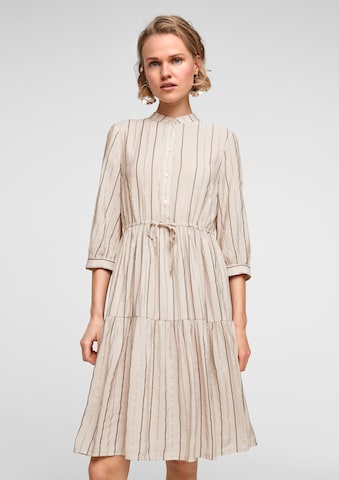 Robe-chemise QS en beige : devant