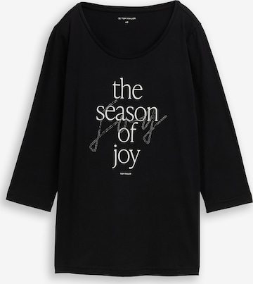 T-shirt Tom Tailor Women + en noir : devant