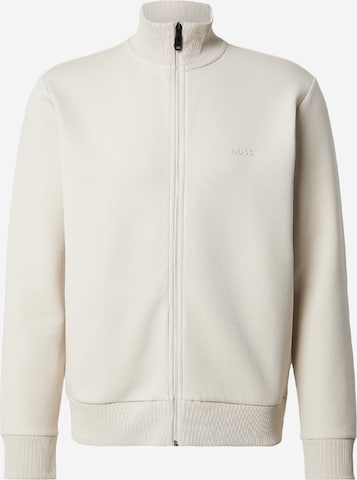 BOSS Bluza rozpinana 'Skaz' w kolorze beżowy: przód