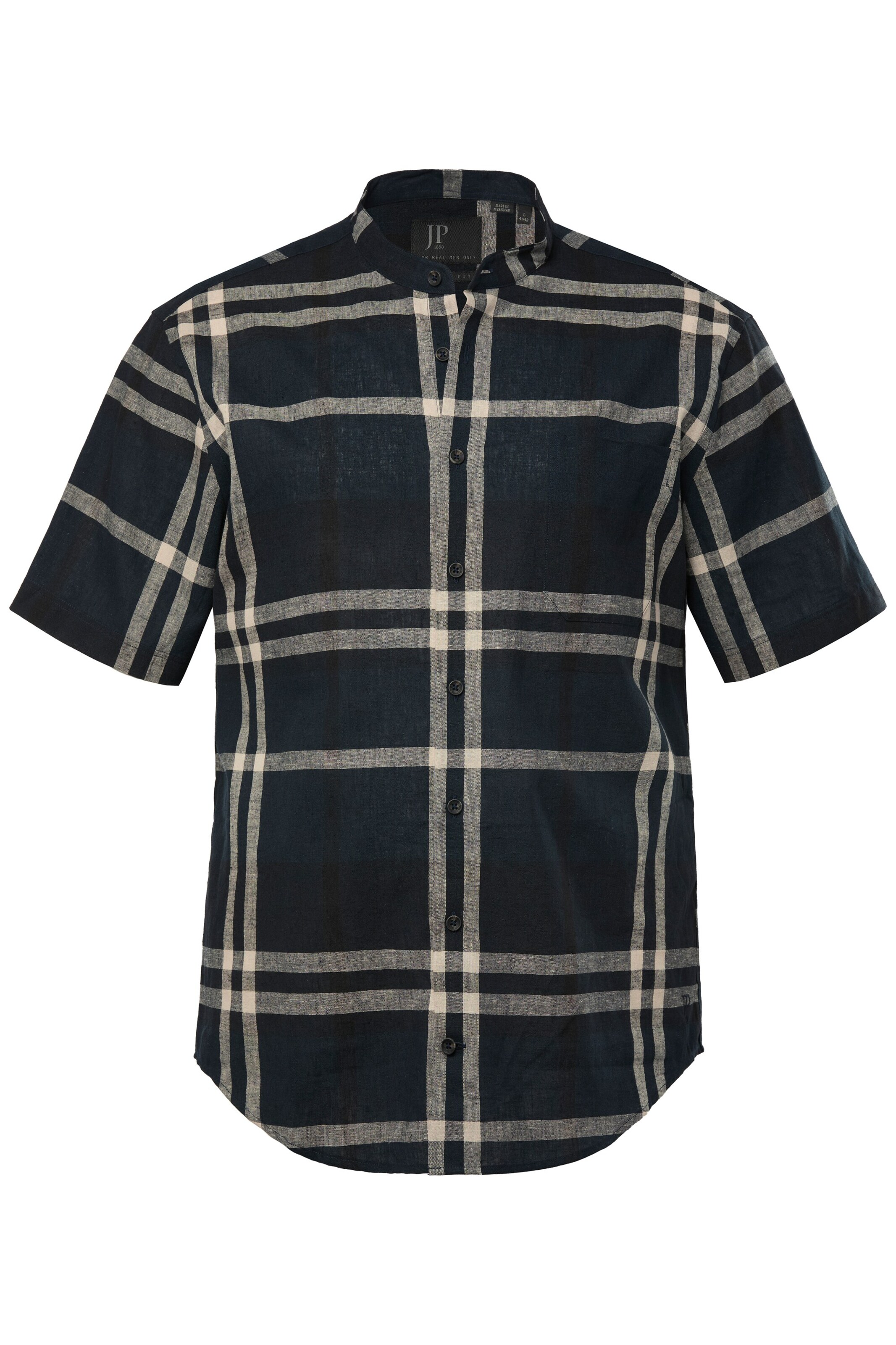 JP1880 Regular fit Overhemd in Blauw: voorkant