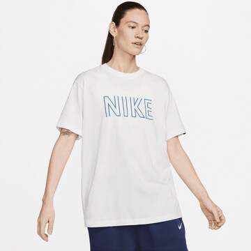 Nike Sportswear Oversized Shirt in White: front