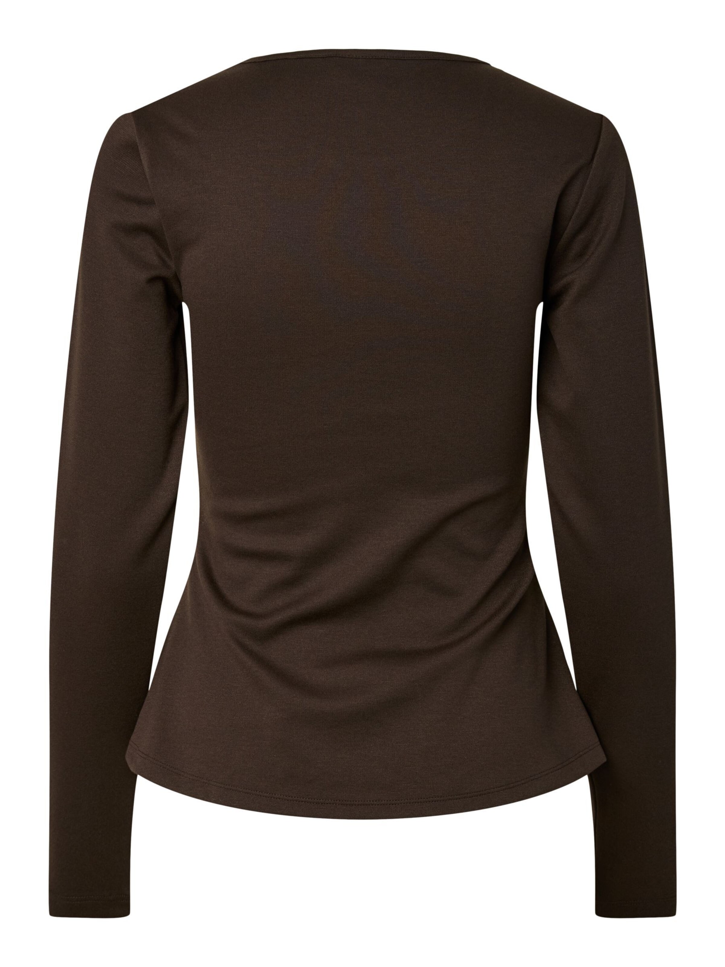 PIECES Shirt 'PCLucci Peplum' in Bruin