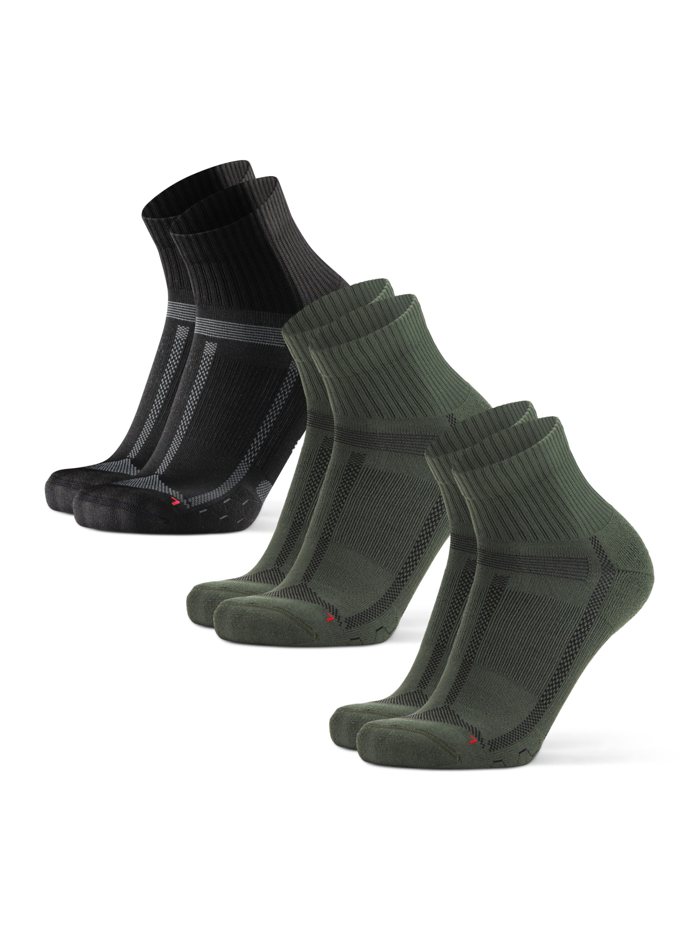 Chaussettes de sport 'Long Distance Quarter' DANISH ENDURANCE en vert : devant