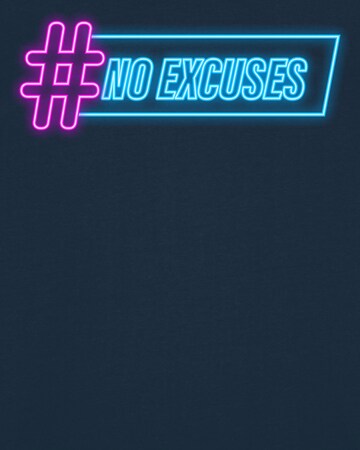 T-Shirt 'No Excuses' Watapparel en bleu