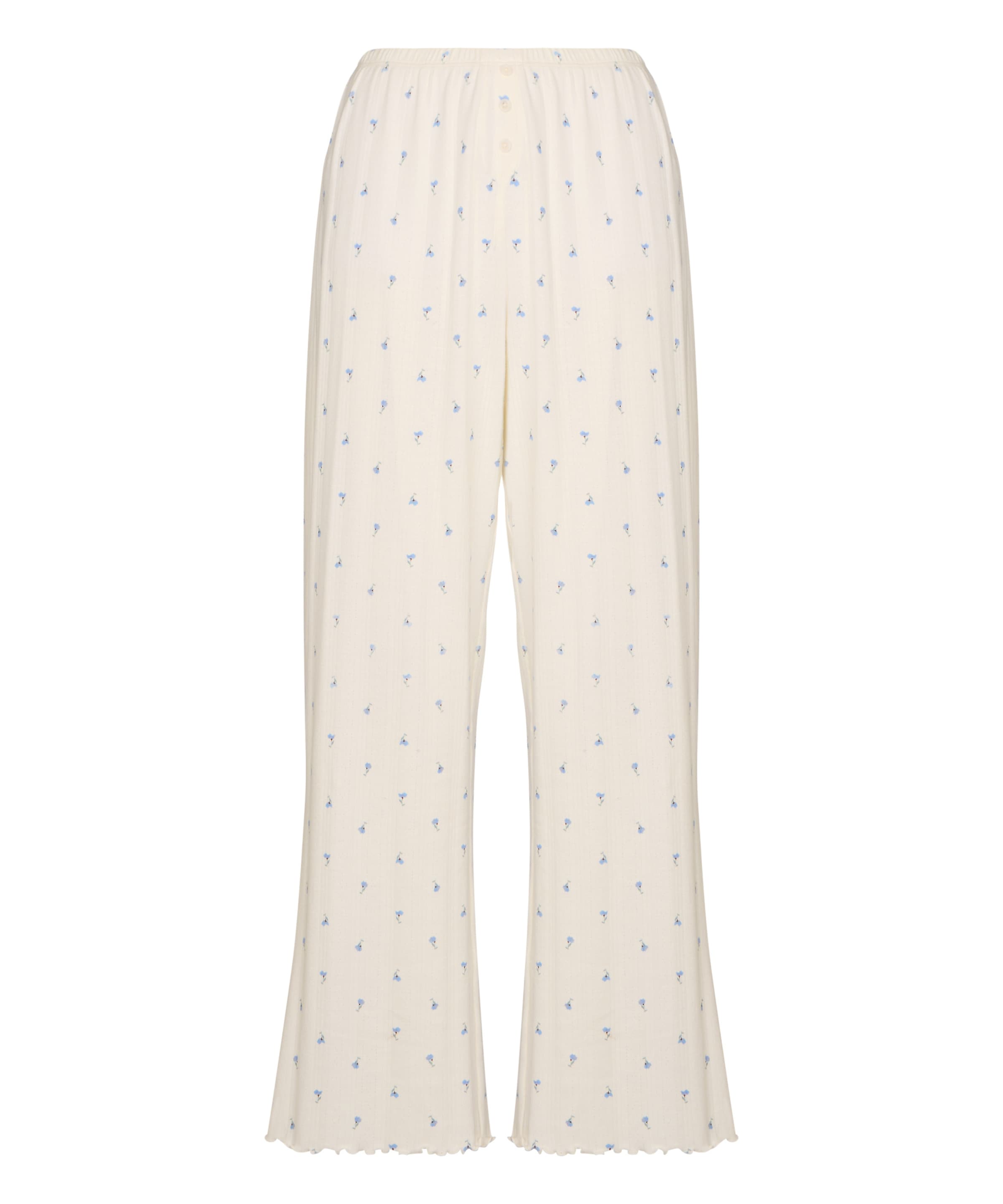 Hunkemöller Pyjamahose in Weiß: Vorderseite