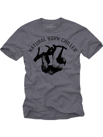 MAKAYA Shirt 'BornChiller' in Blue: front