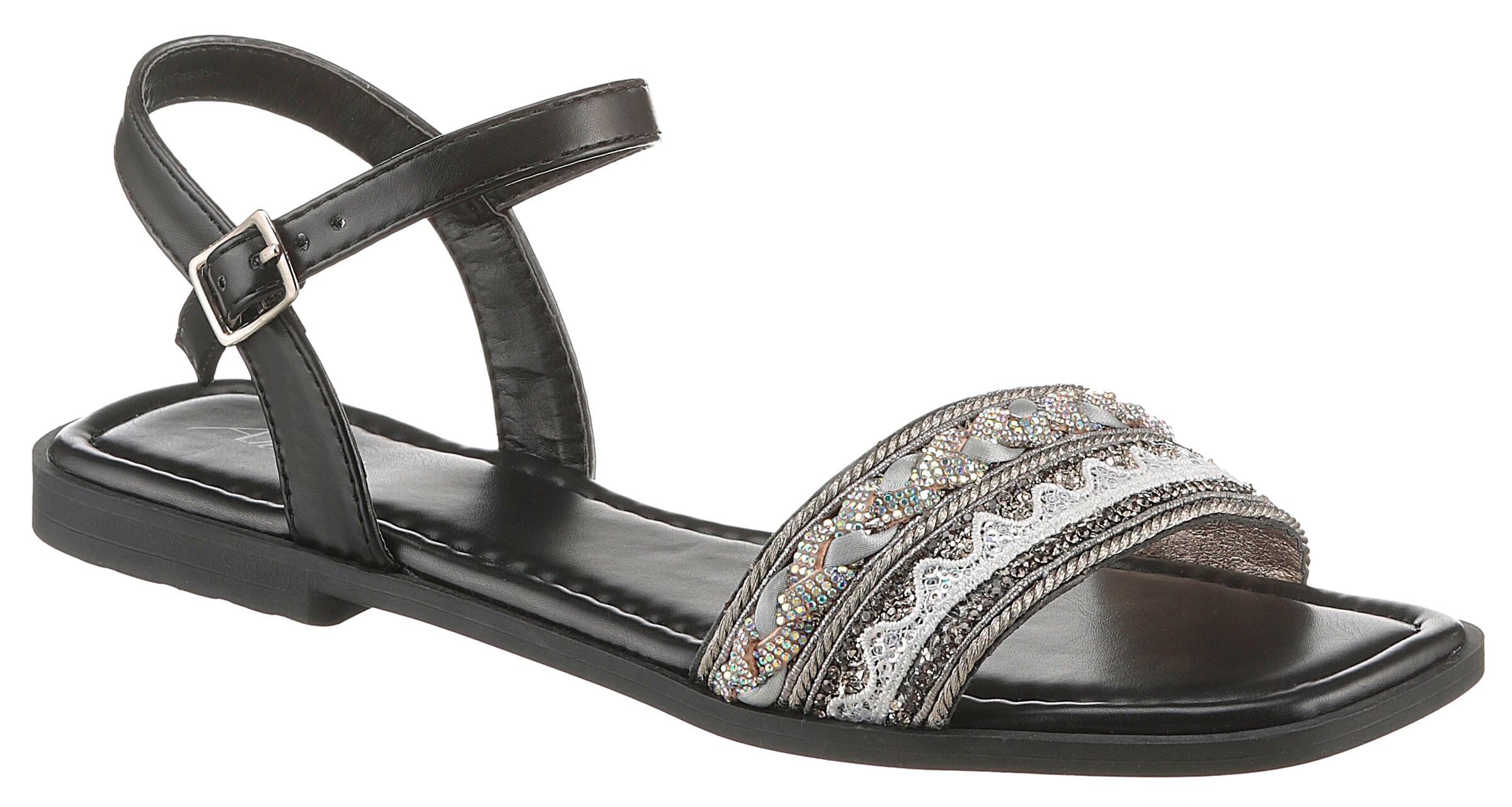 Aniston Strap Sandals in Black