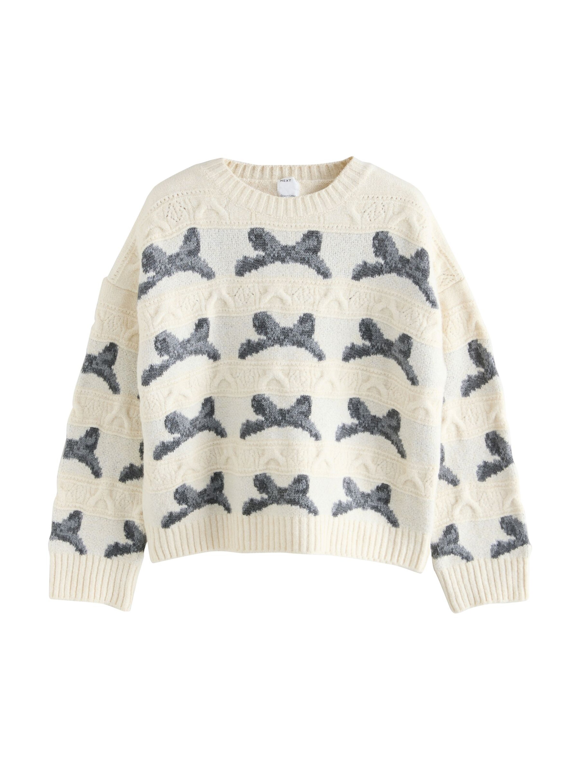 balta Next Megztinis: priekis