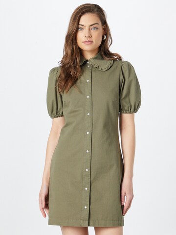 Robe-chemise Oasis en vert : devant