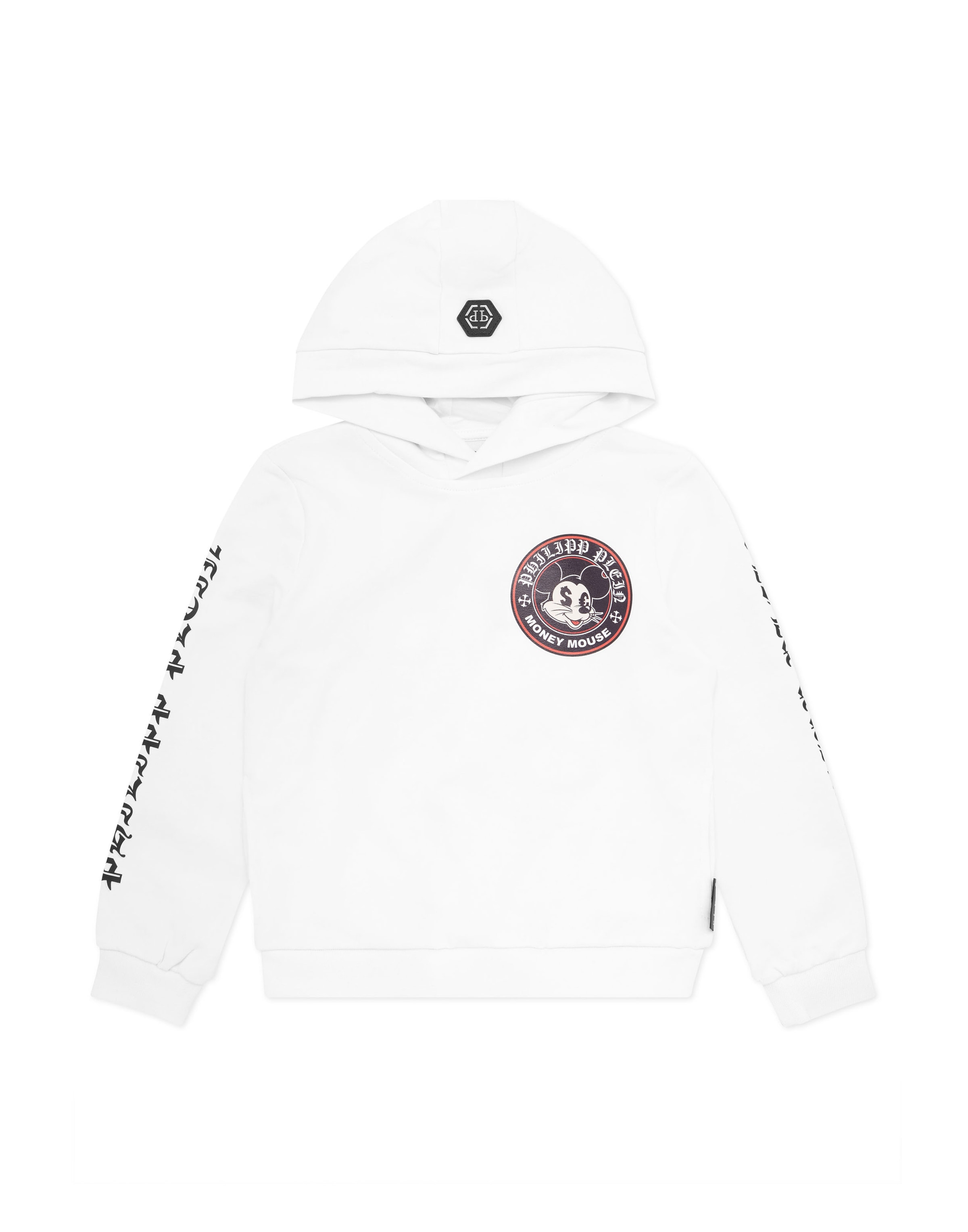 Felpa 'Money' di Philipp Plein in bianco: frontale