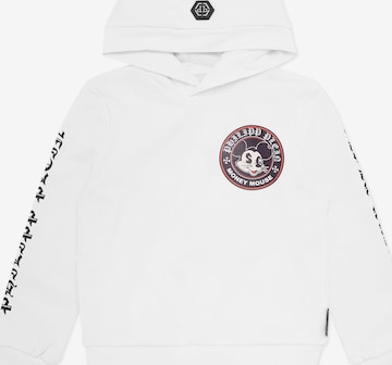 Felpa 'Money' di Philipp Plein in bianco: frontale